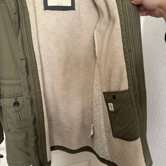 Abercrombie & Fitch Sherpa Lined Utility Jacket Coat - Picture 8 of 9